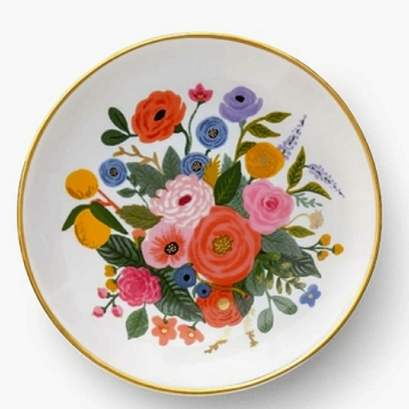 ❤️BUY 5 GET 3 FREE  Ring Dish Garden Party Bouquet By Riffle Paper Co. - Picture 1 of 4